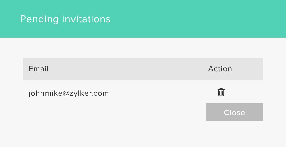 Pending Invitations