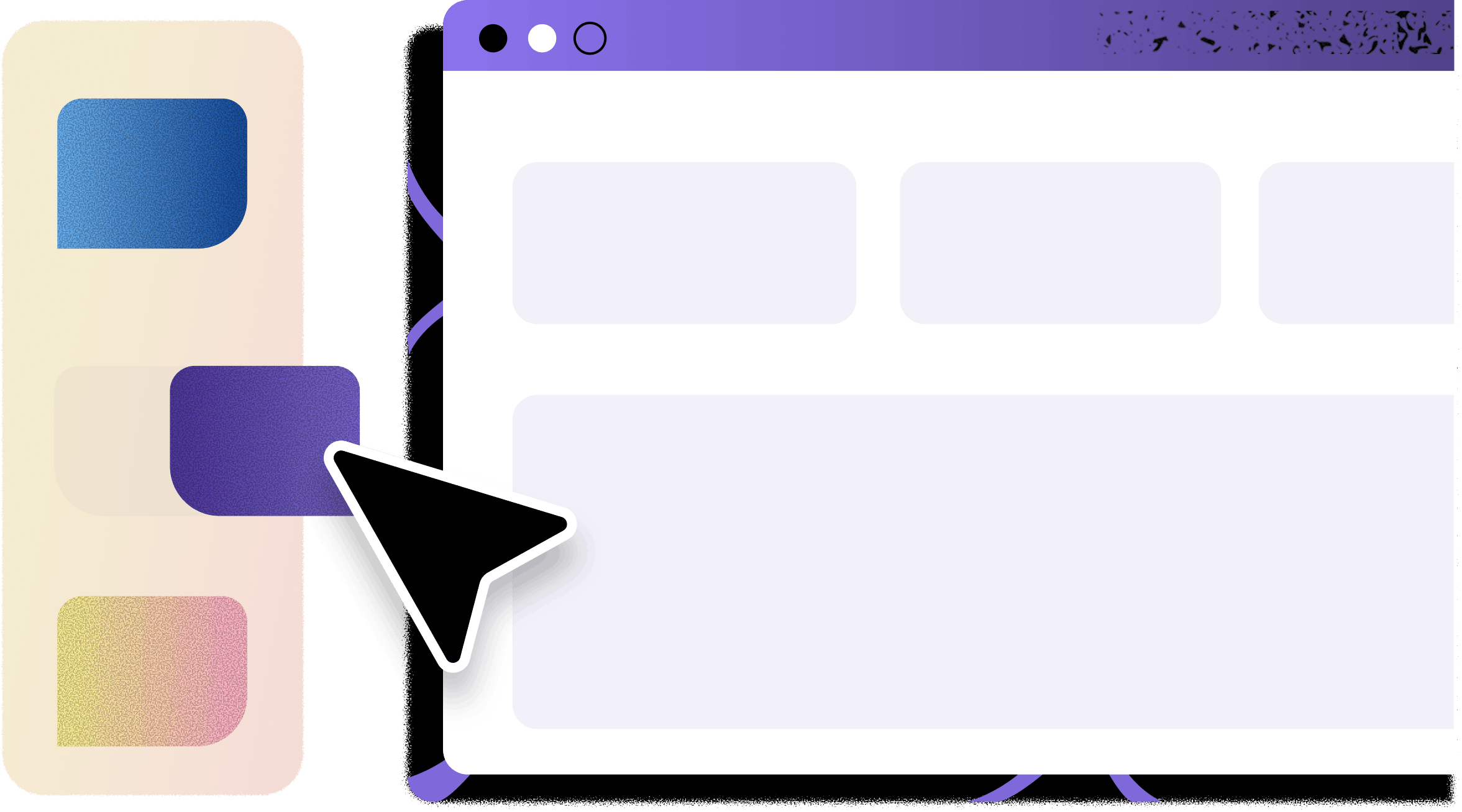 Drag and drop dashboard builder interface