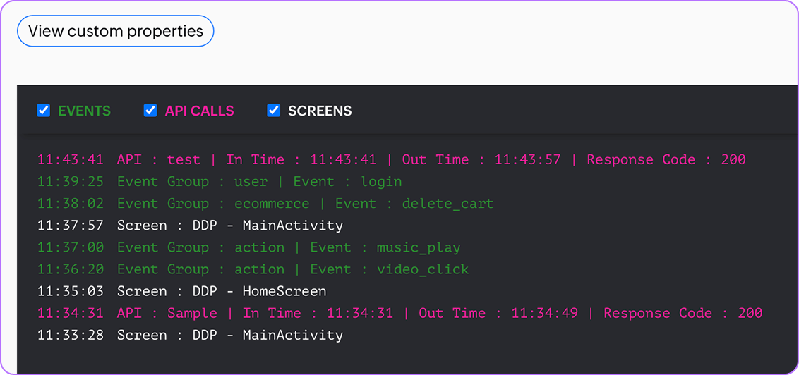Contextual session data