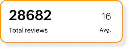 Snippet highlighting the total store reviews count