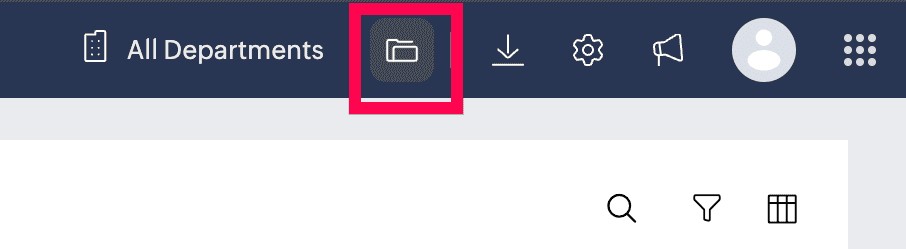 Files icon in the top menu bar