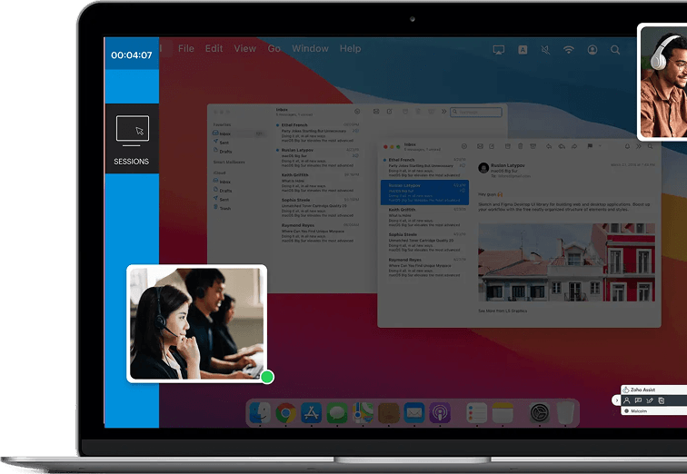 IT helpdesk agent in a live remote support session