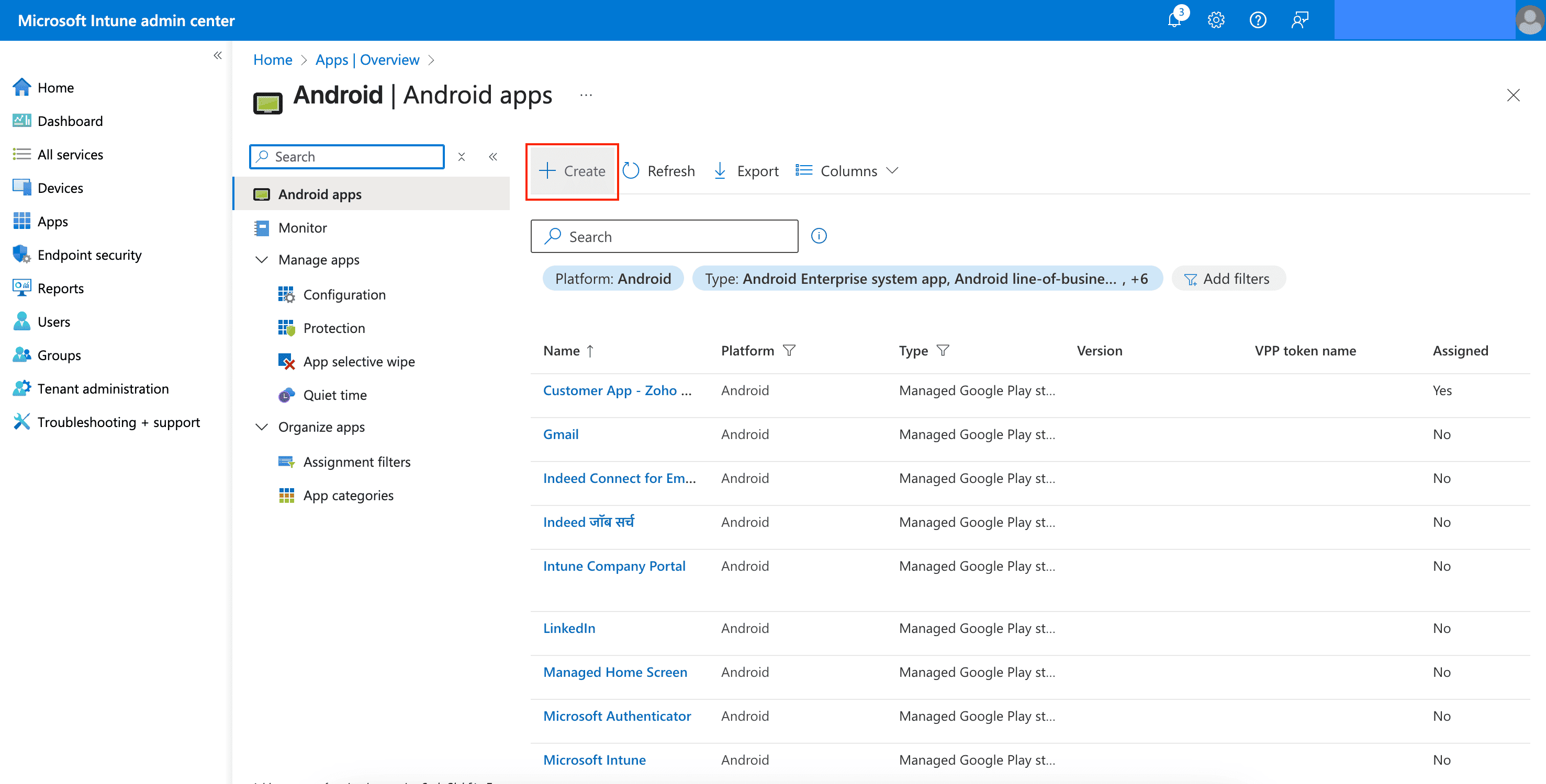 Intune App Creation