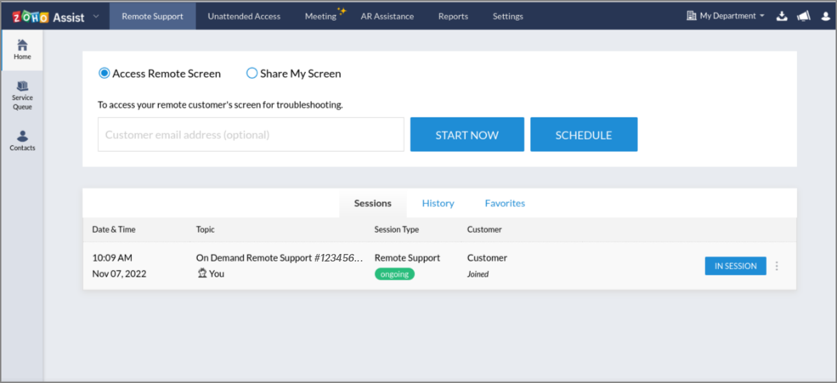 Start or schedule from web