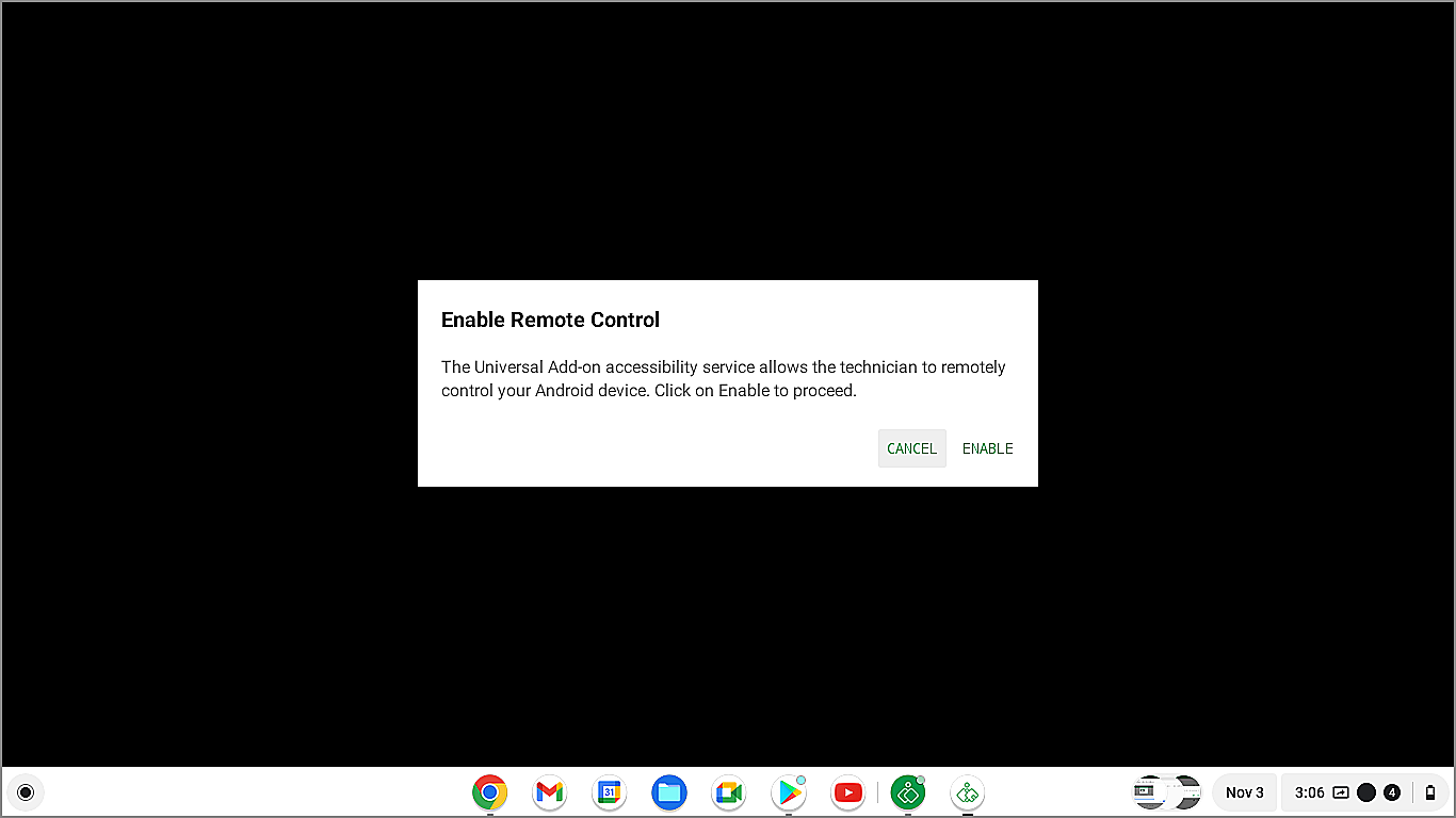 Enable remote control