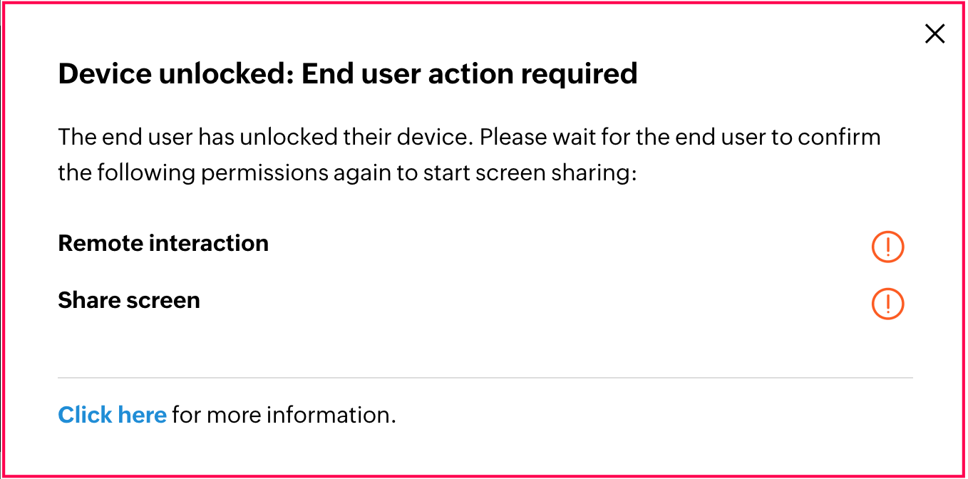 Permission prompt after resolution change