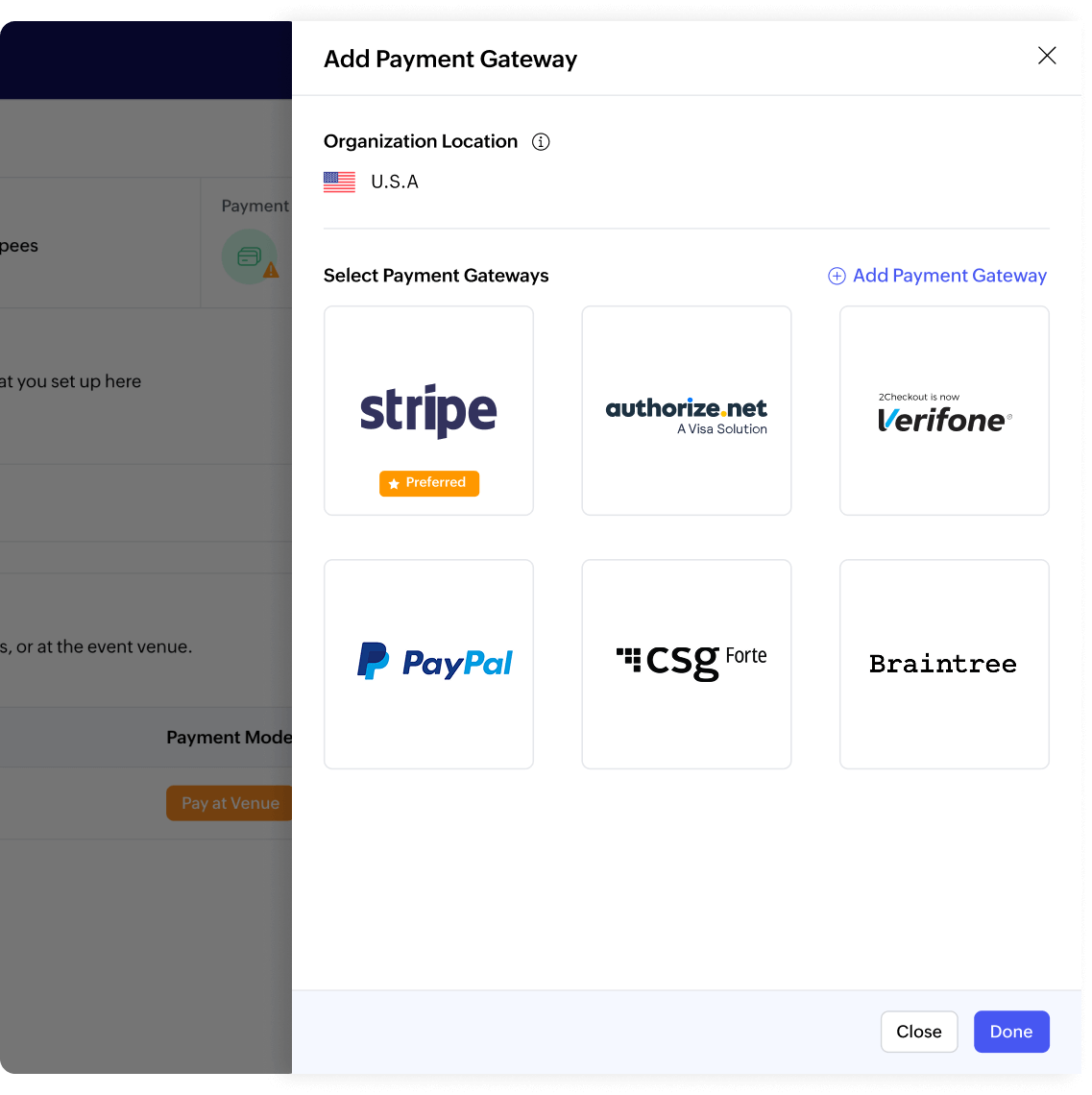 payment gateways for event ticketing and registration