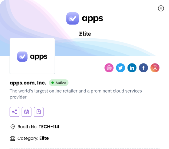 Exhibitor brand showcase page