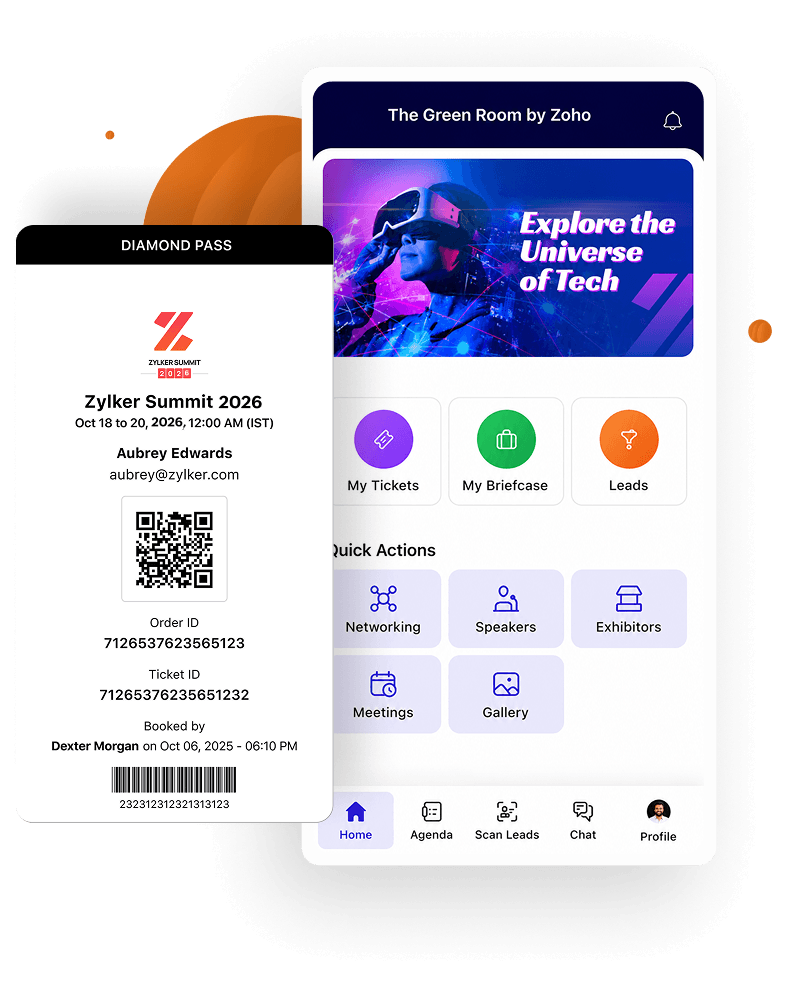 Attendees get tickets from event mobile app