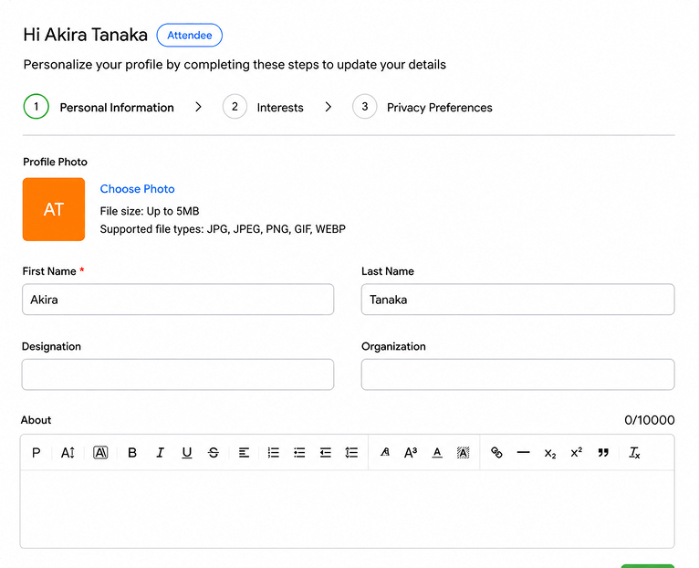 Give attendees a low-pressure way to connect