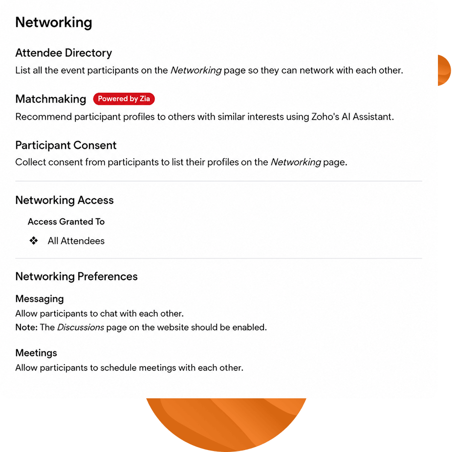 Let Zia figure out who your attendees should meet