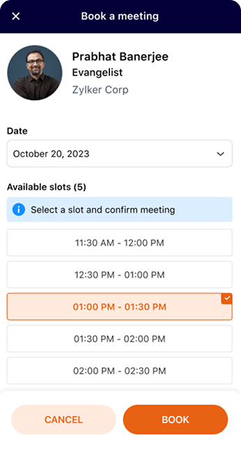 Turn matches into confirmed meetings