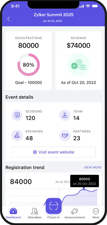 Event app for event organizers
