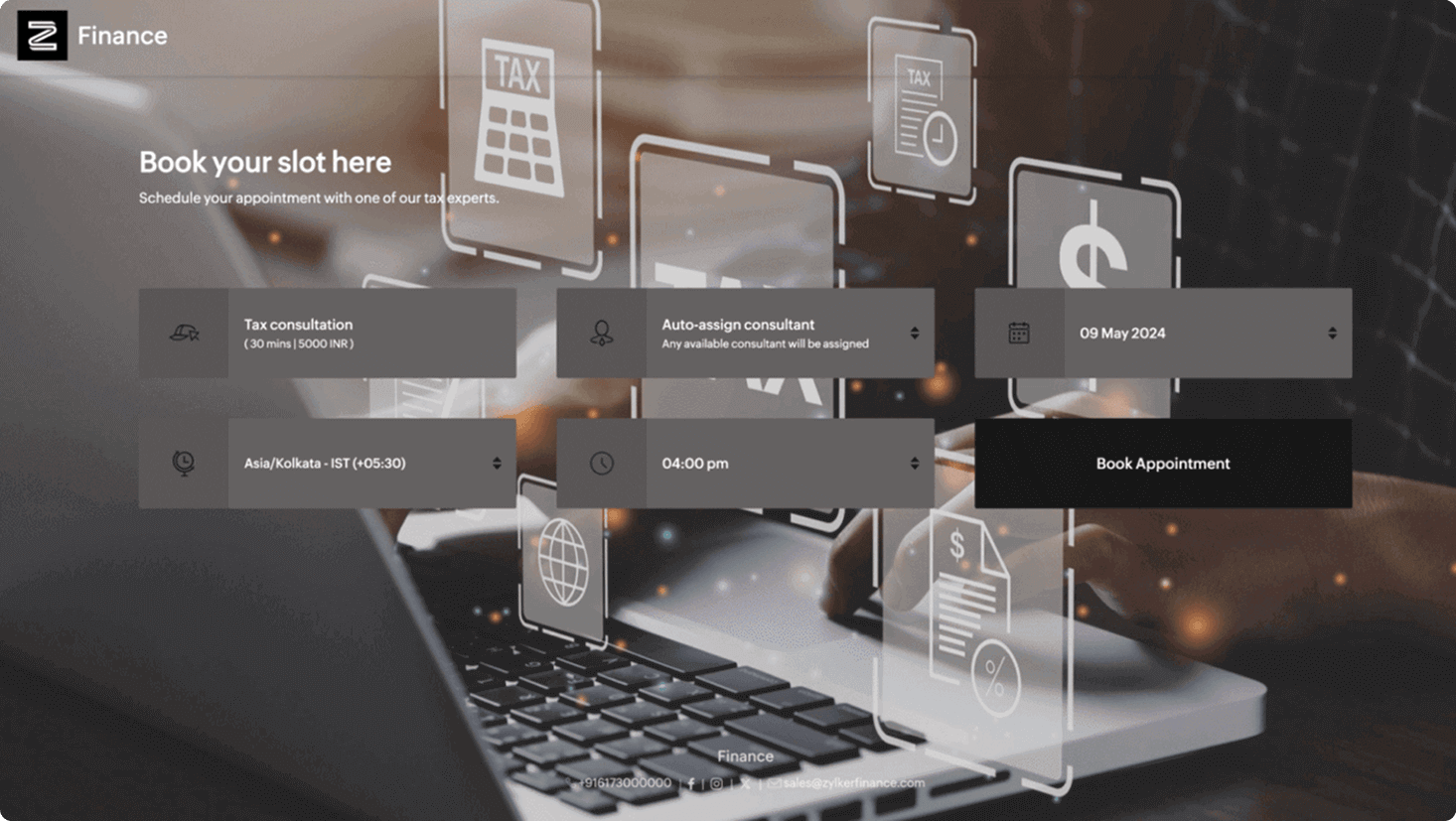 Brandable booking pages and email alerts