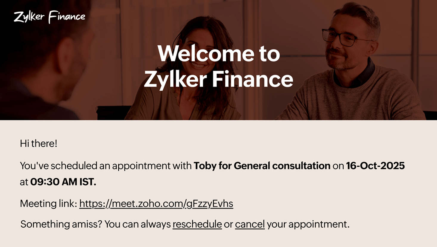 Brandable booking pages and email alerts