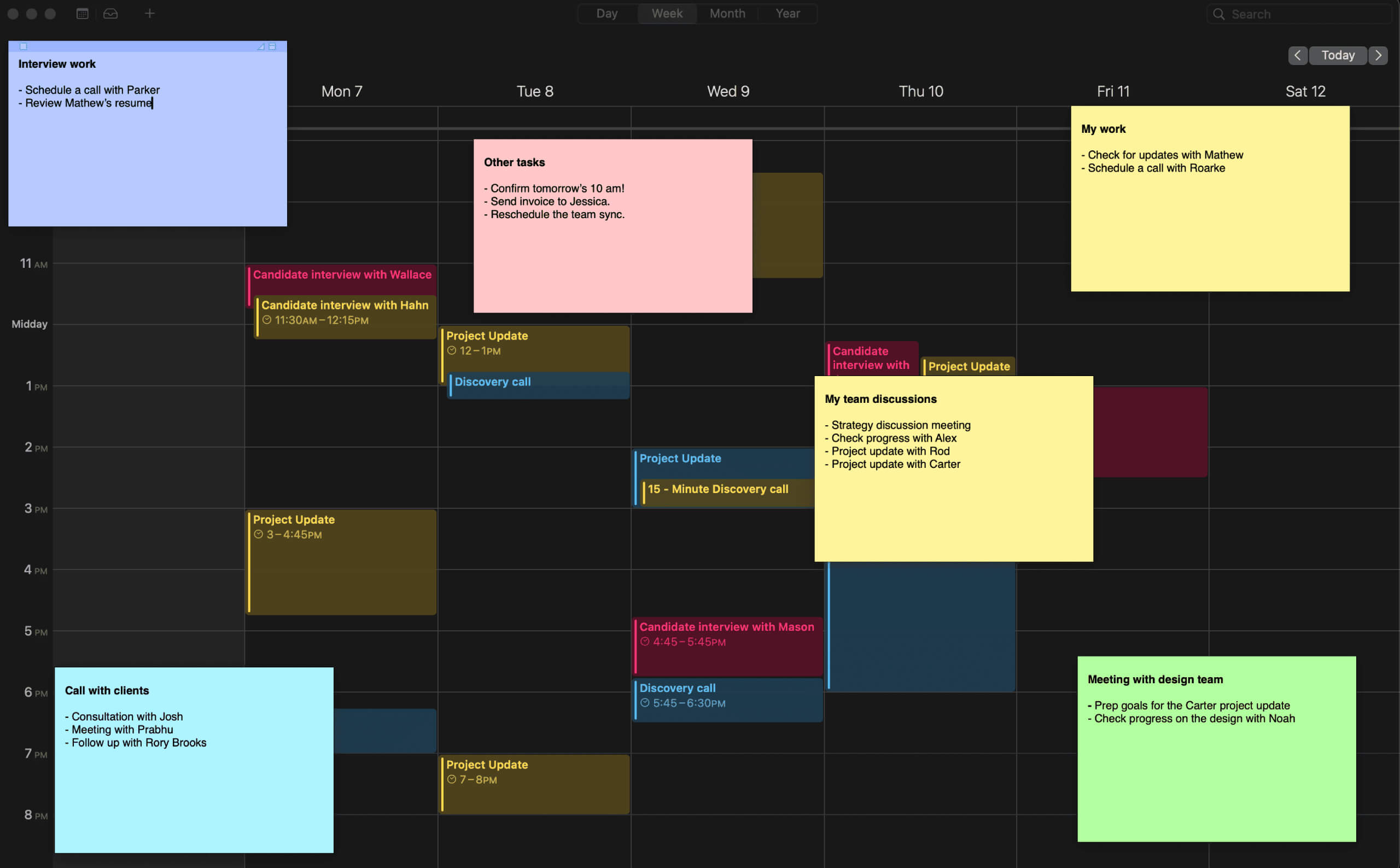 Chaotic calendar without Zoho Bookings