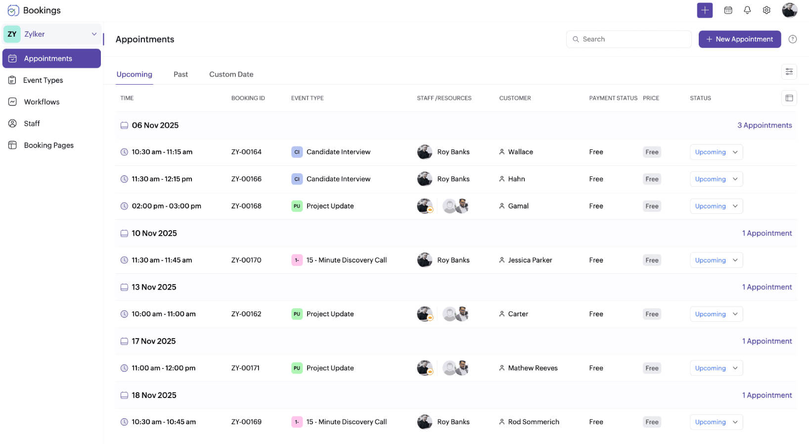 Set availability in Zoho Bookings Proactively design your day
