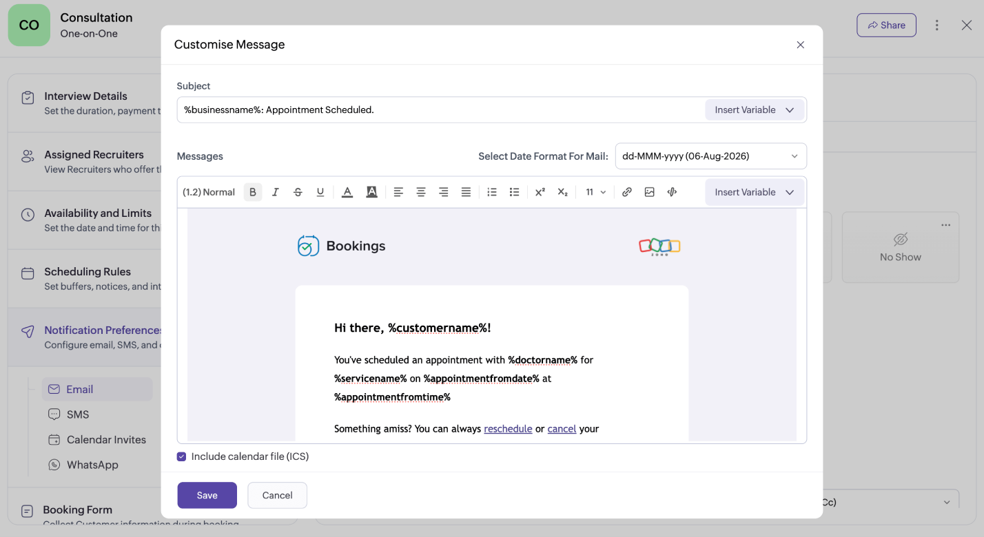 Notifications and follow-ups