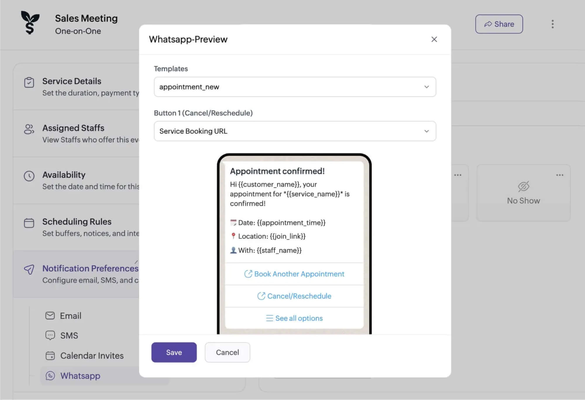Book appointments and send reminders through WhatsApp Book appointments and send reminders through WhatsApp