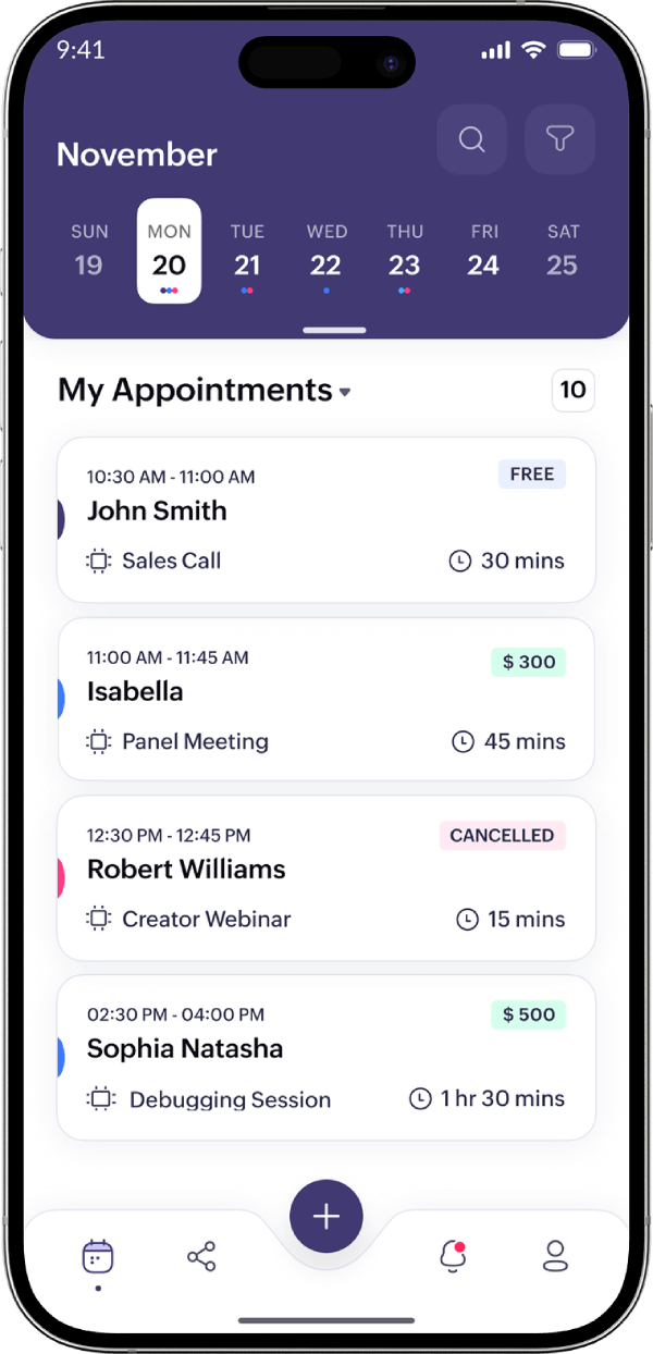 Manage your appointments
