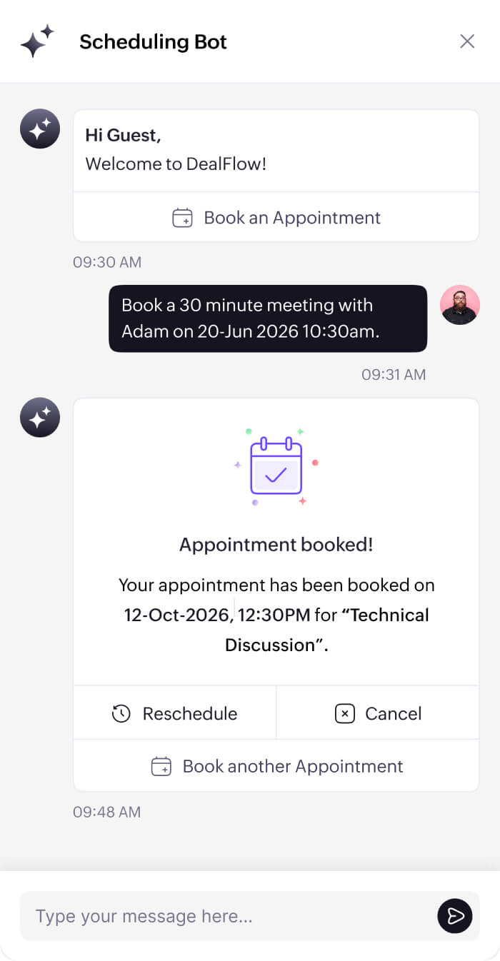 Smart rescheduling and cancellations with AI scheduling assistant