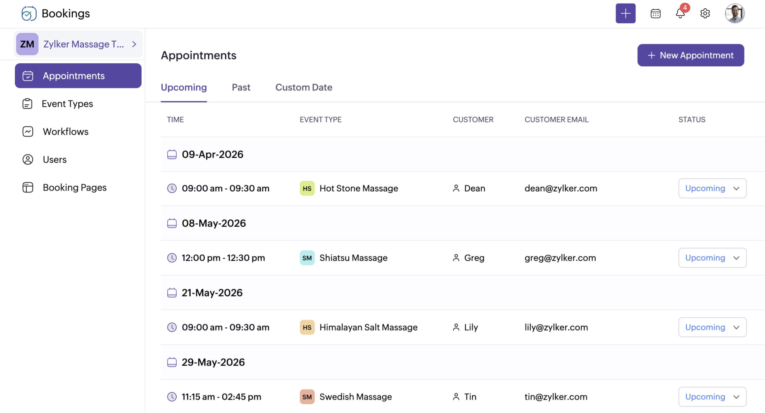 Effortless scheduling with a spa booking software