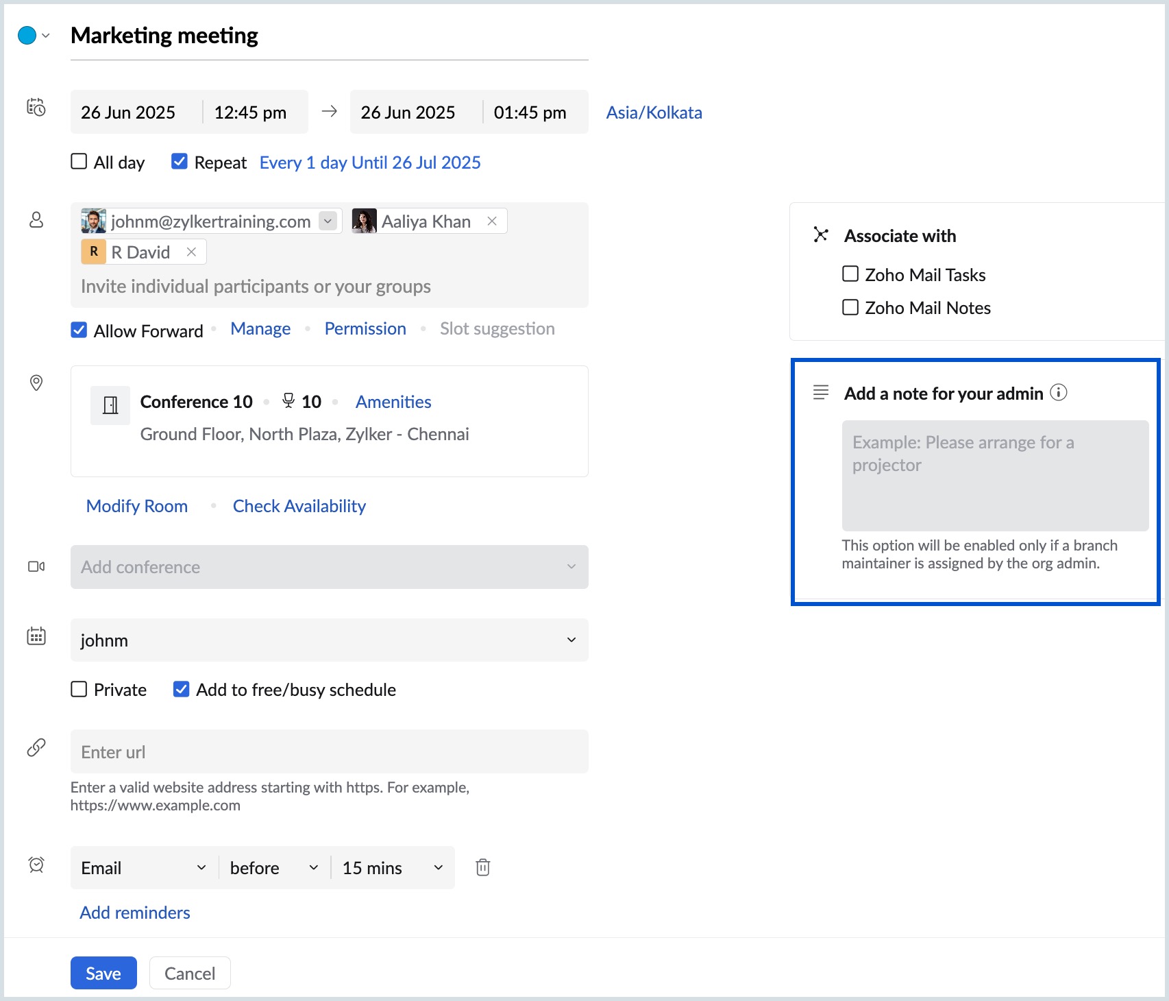 Add note to admin Add note to admin