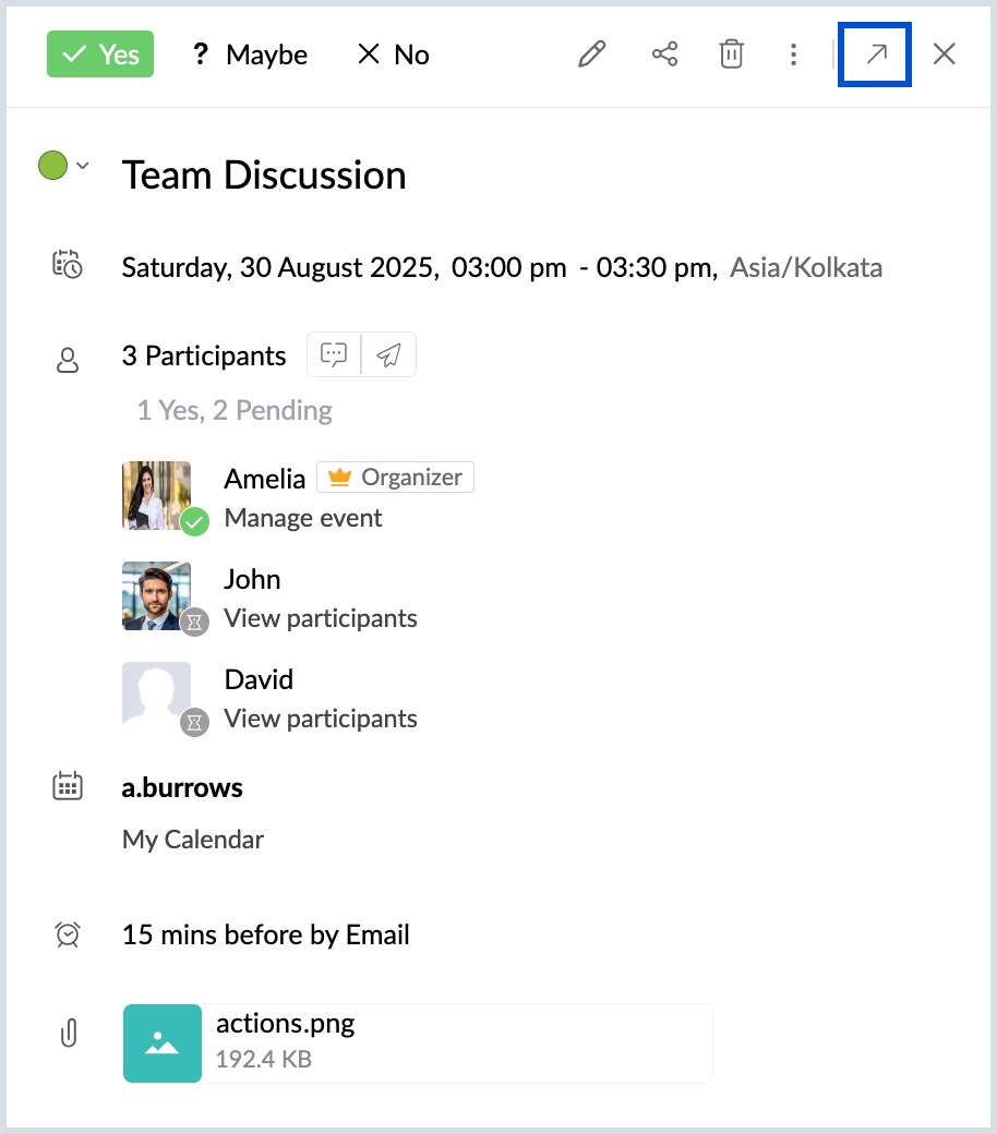 View event View event