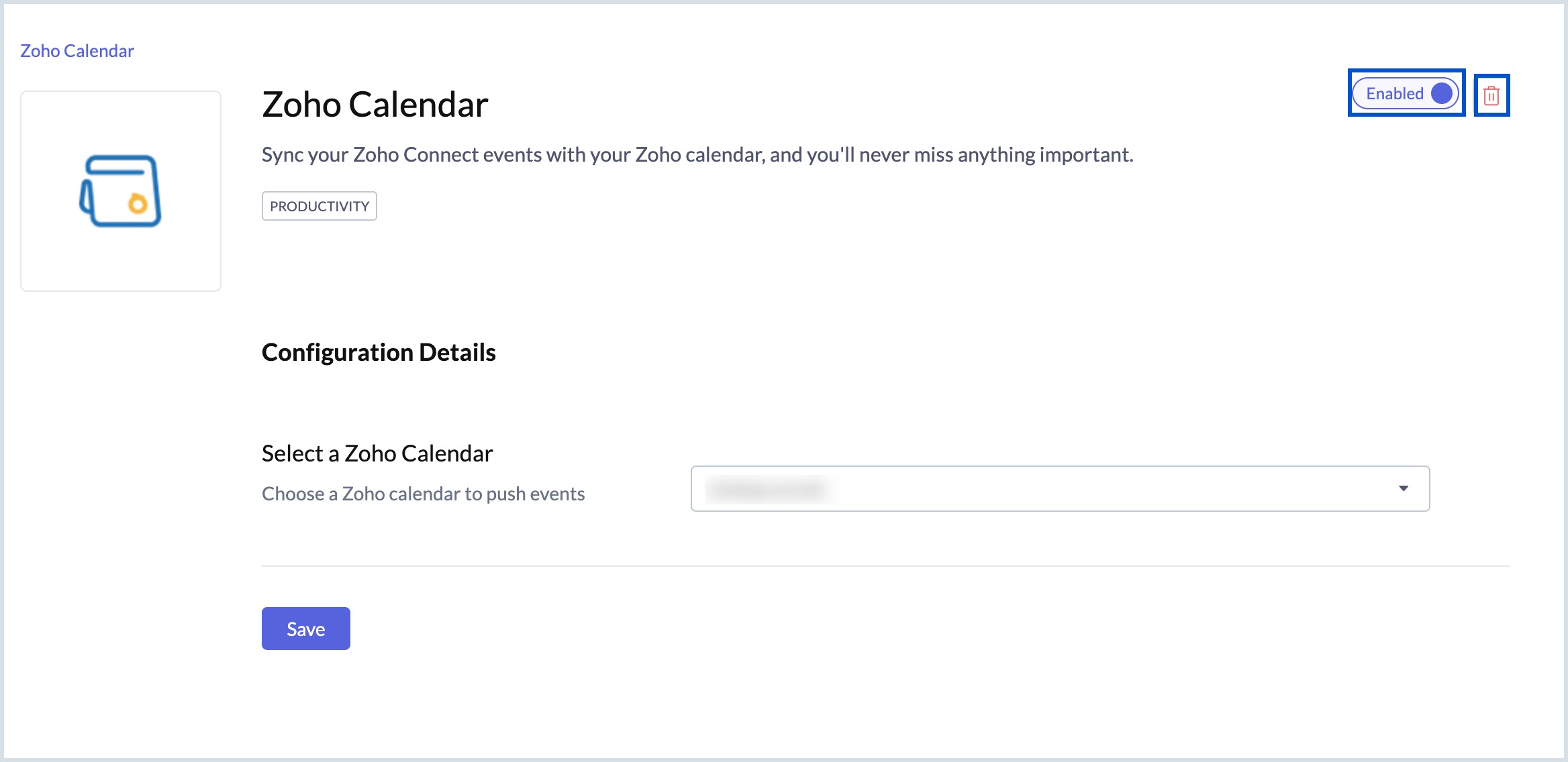 Enable / Delete Configuration Enable / Delete Configuration