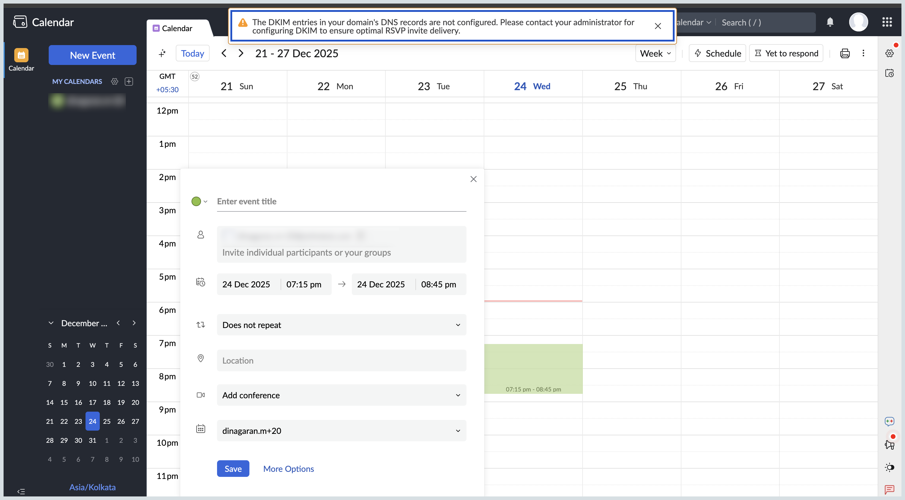 DKIM configuration error notification DKIM configuration error notification