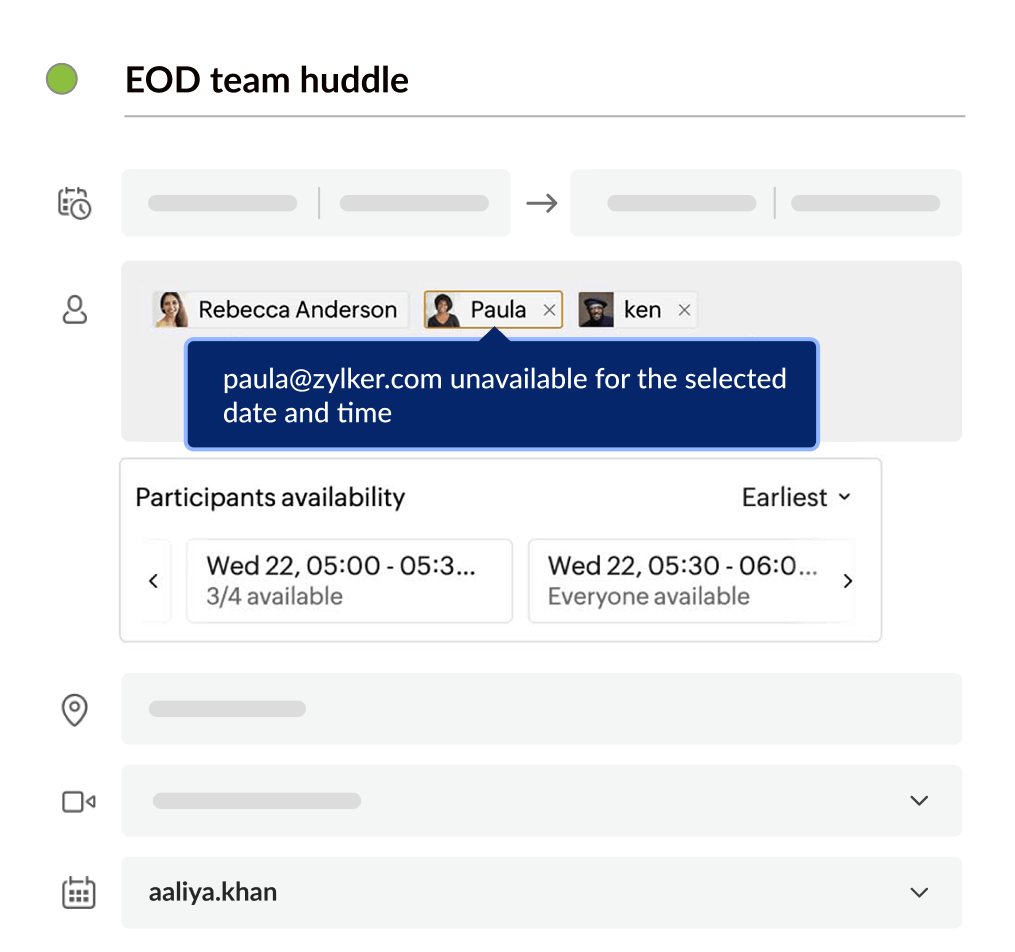 Auto-suggest slots to find everyone’s availability