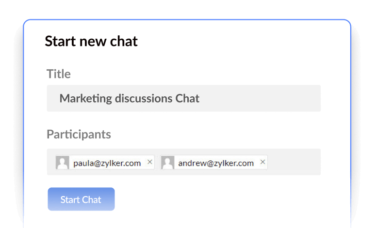 Initiate a dedicated chat directly within the event
