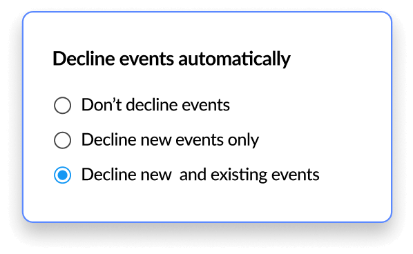 Prevent double-booking by automatically blocking out your unavailable time.