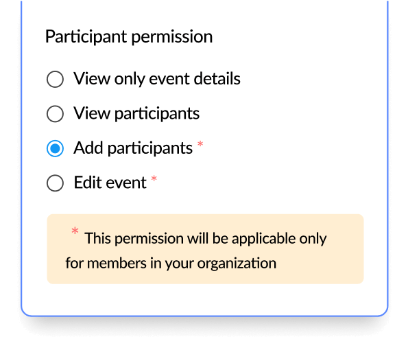Grant each participant the perfect level of access