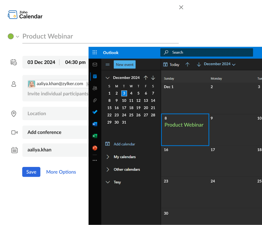 Interoperability with MS Exchange users