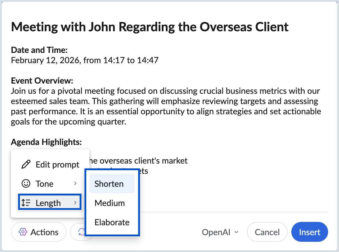 Adjust the Length of the content Adjust the Length of the content