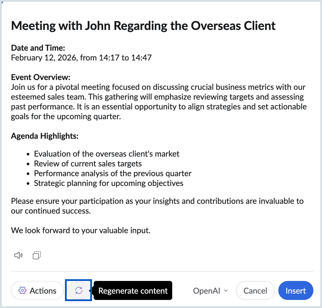 Regenerate content Regenerate content