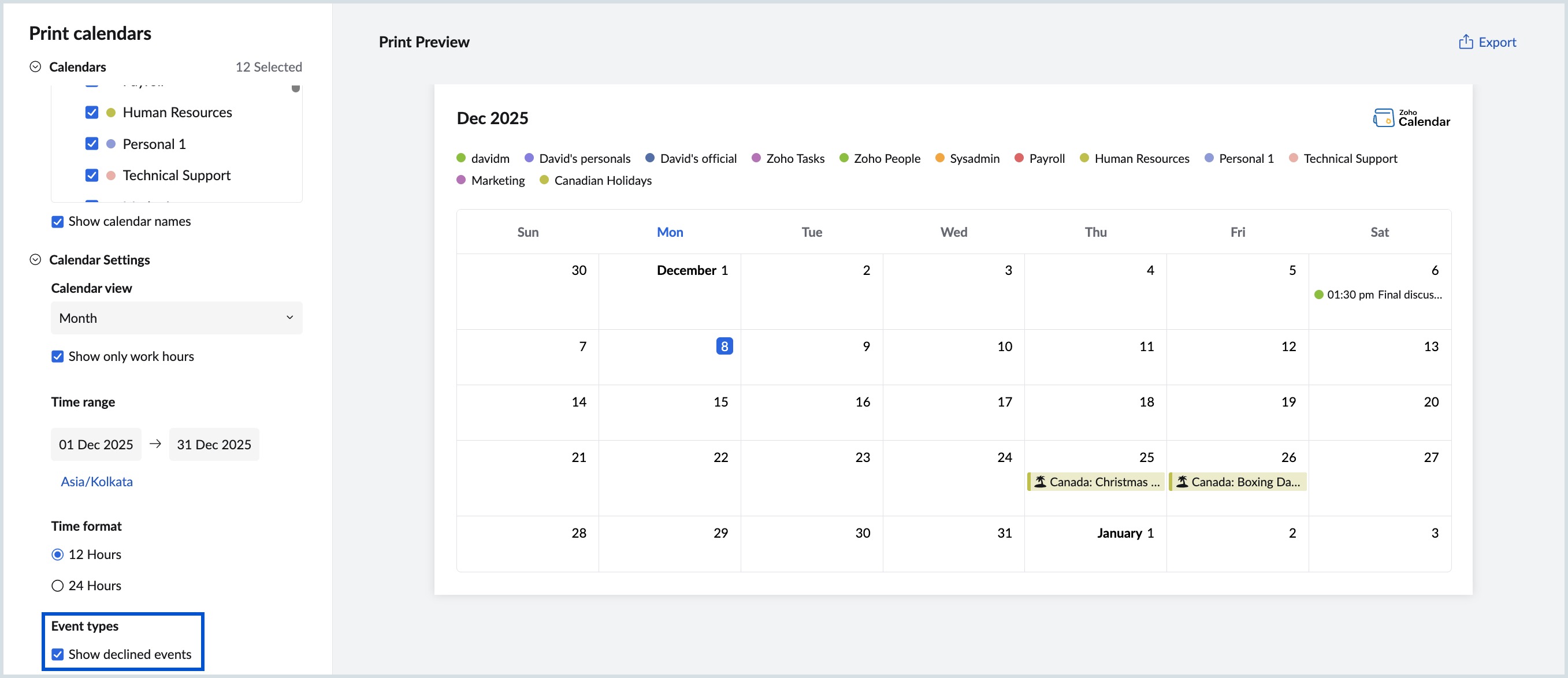 Show declined events Show declined events