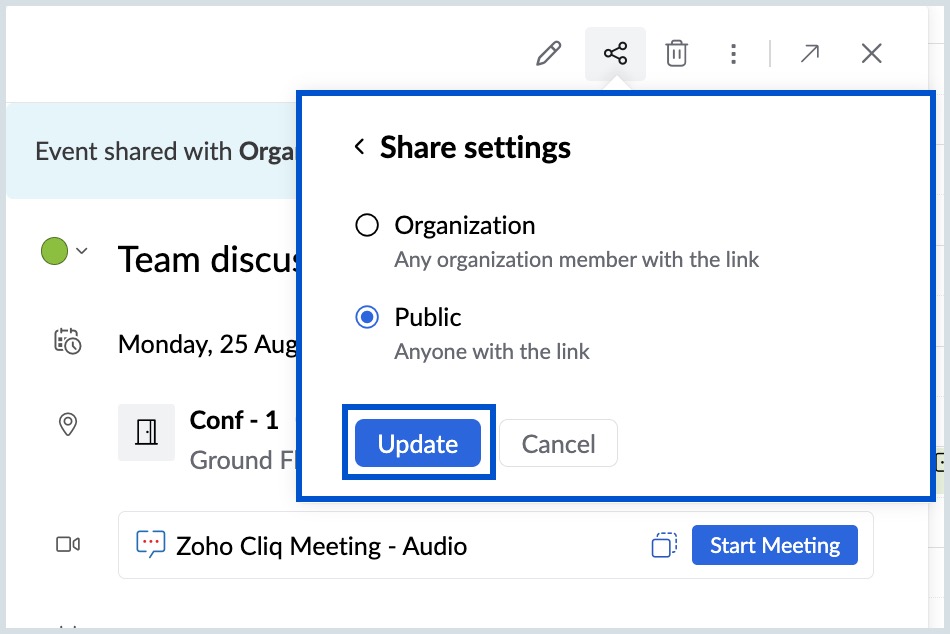 Update settings Update settings