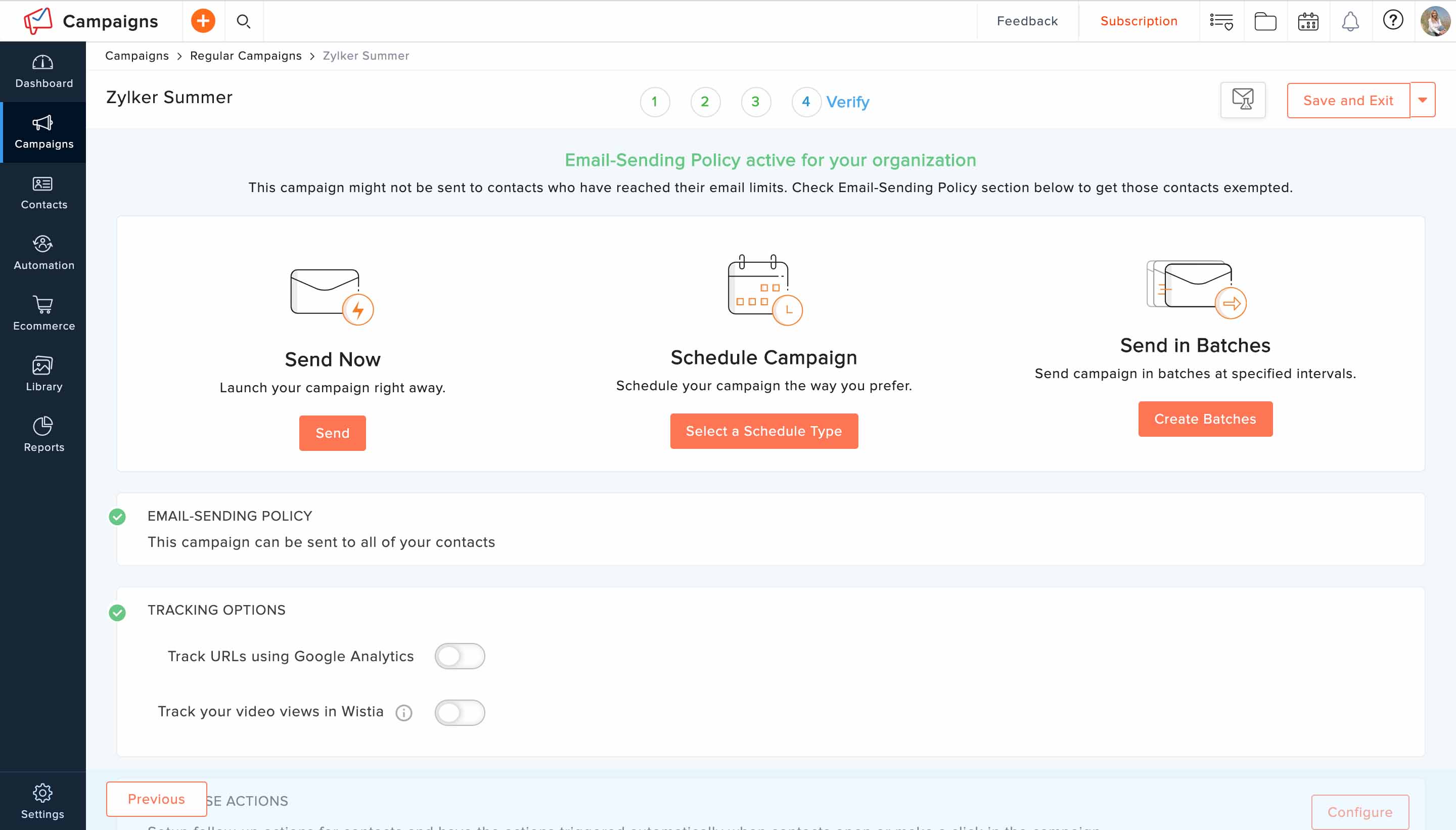 Send time optimization showing optimal email delivery hours