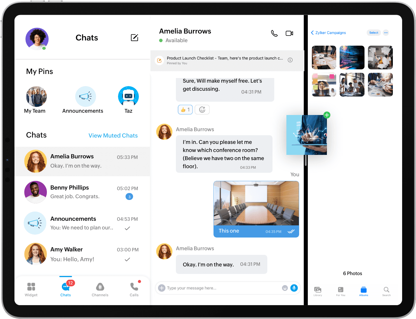 Zoho Cliq untuk iPad