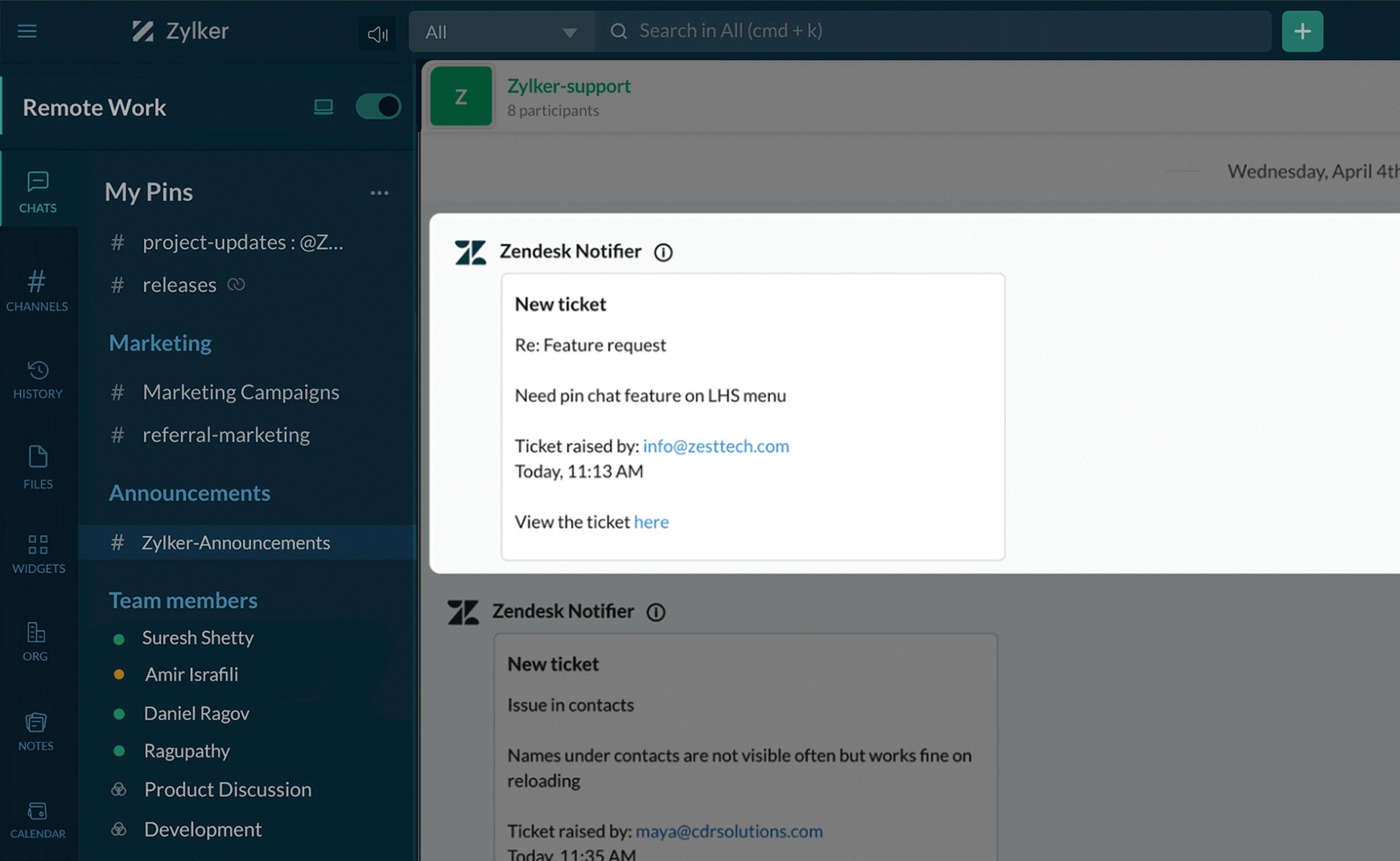 Keep track of your team workflows with the Asana integration for Cliq