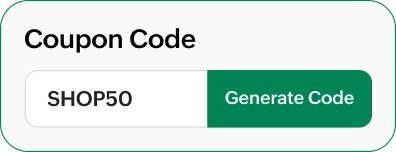 Coupon code UI