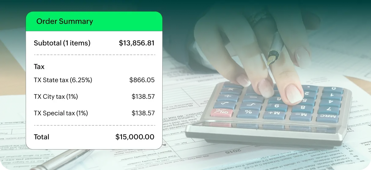 Avalara reporting-ready tax summary