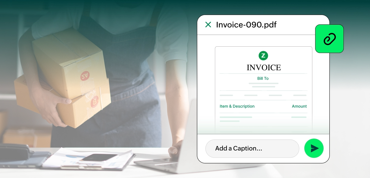 Send invoices and attachments via WhatsApp