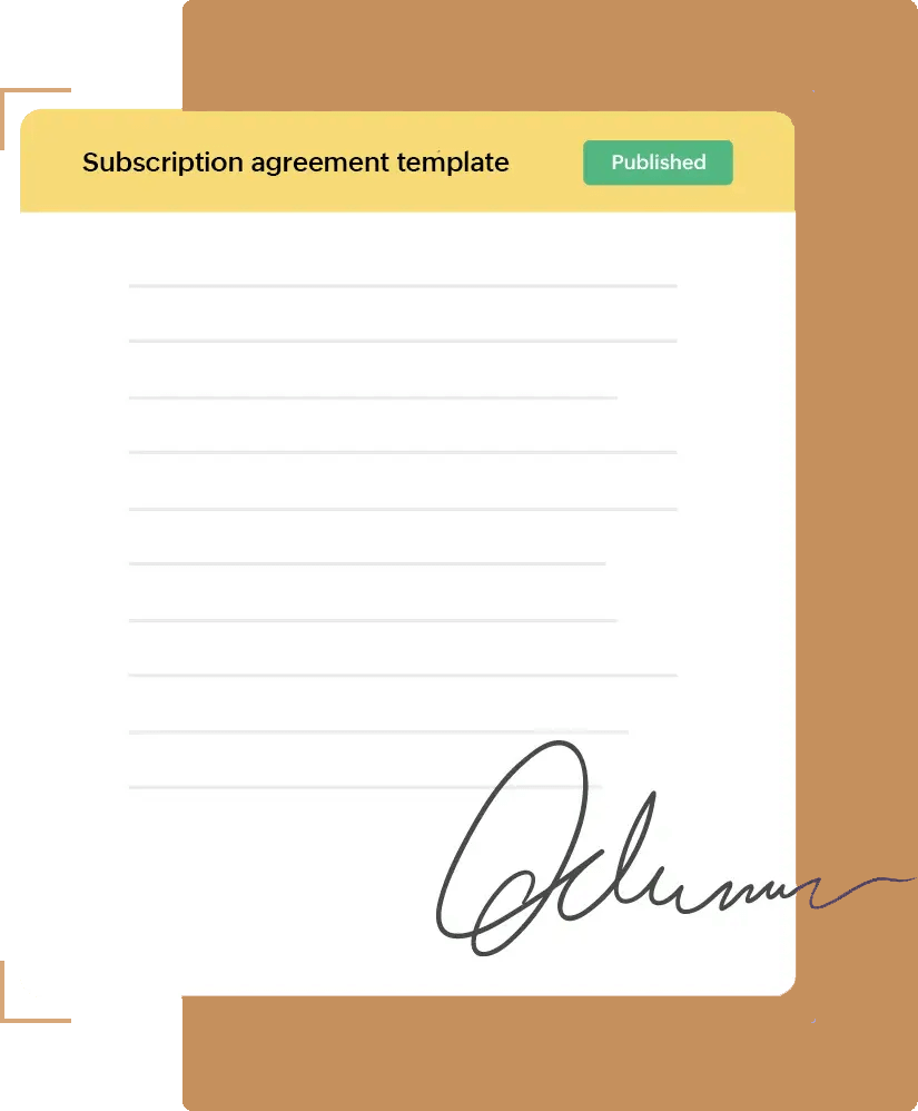 subscription agreement template