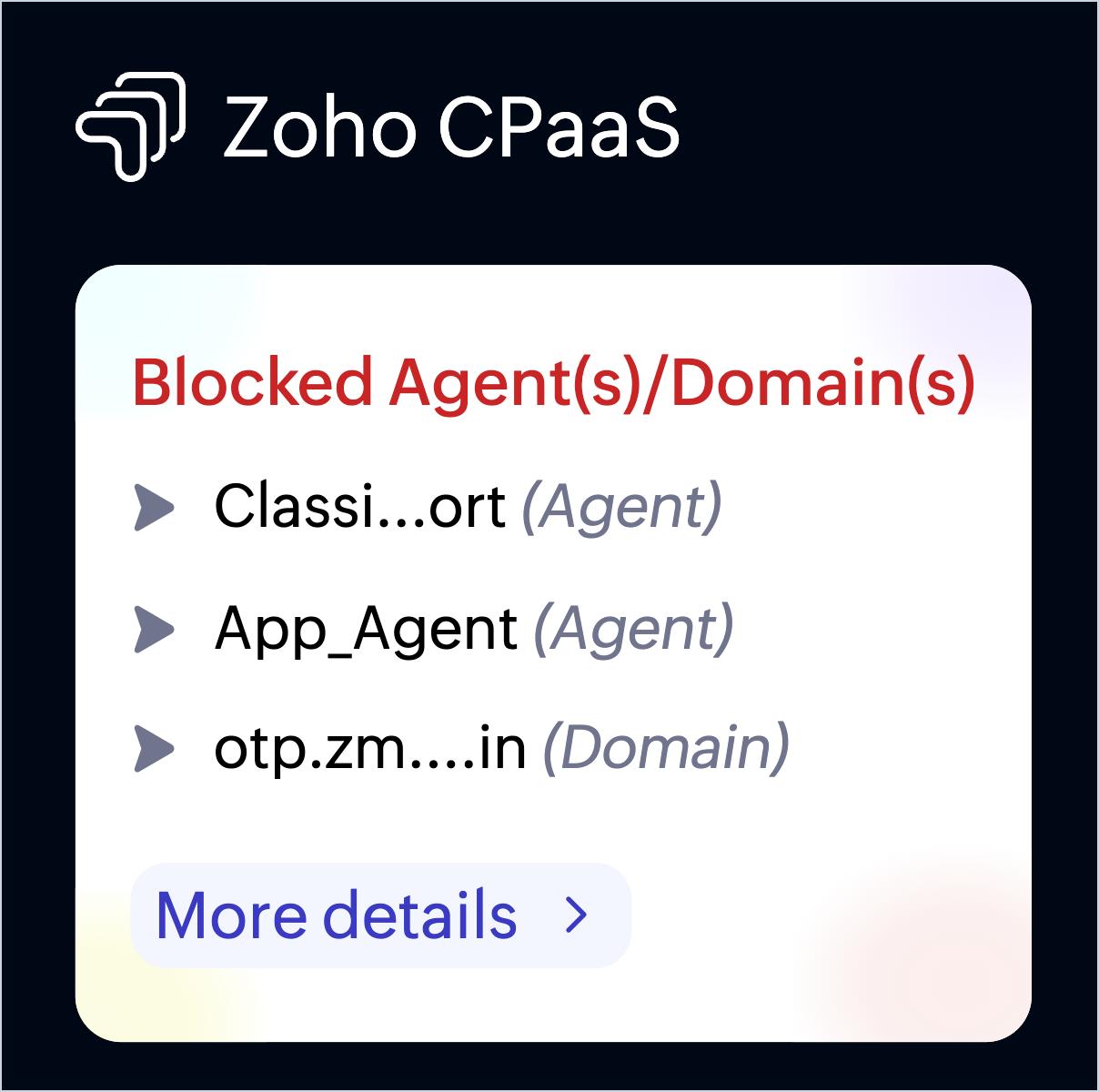 CPaaS blocked Agents CPaaS blocked Agents