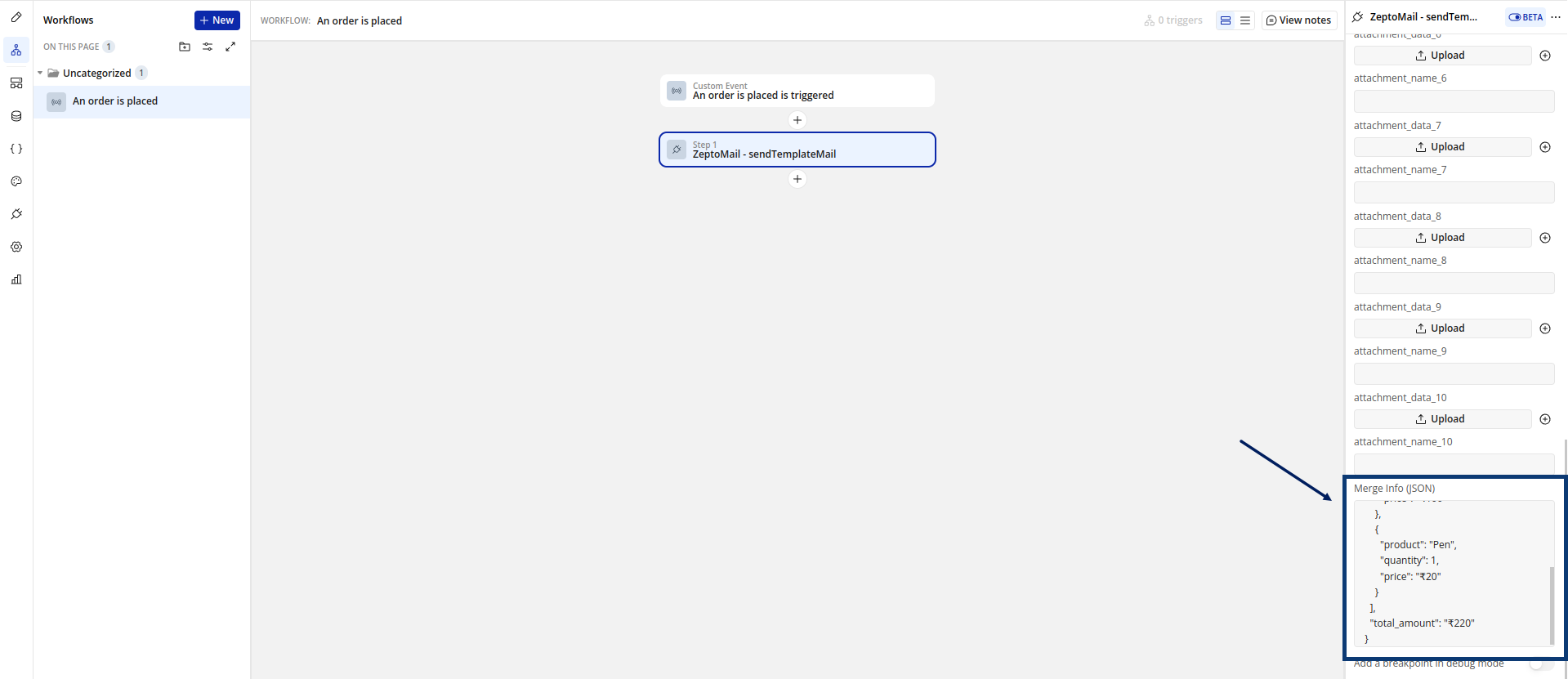 Merge info values Merge info values