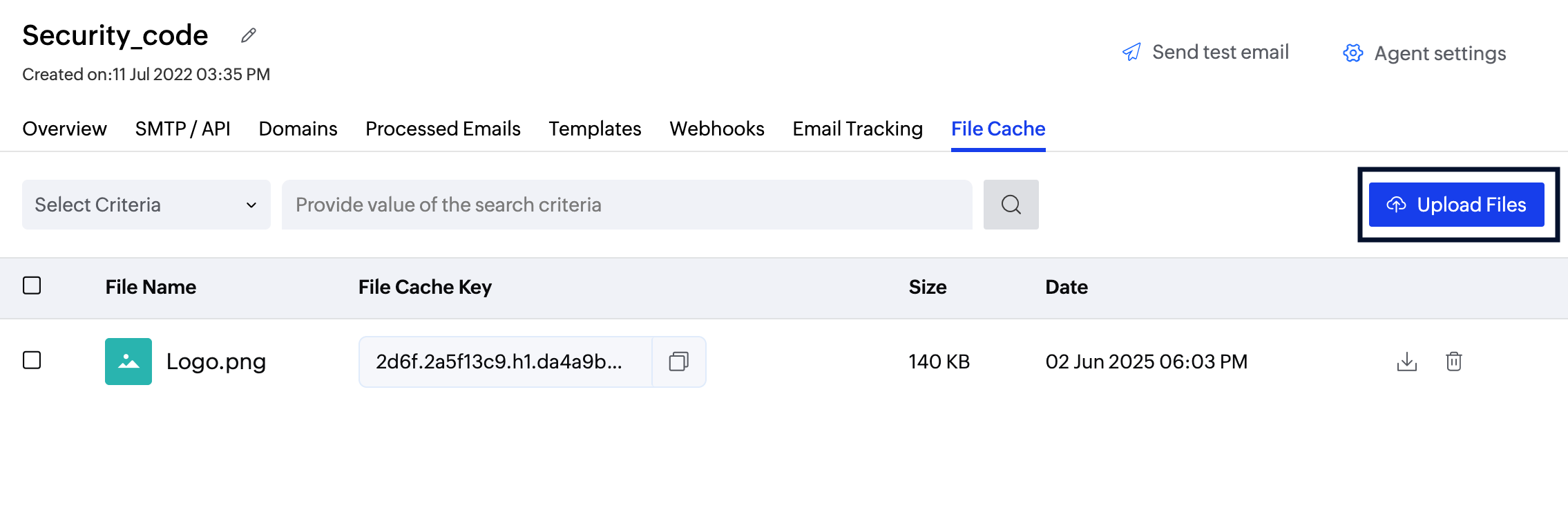 Upload file cache Upload file cache