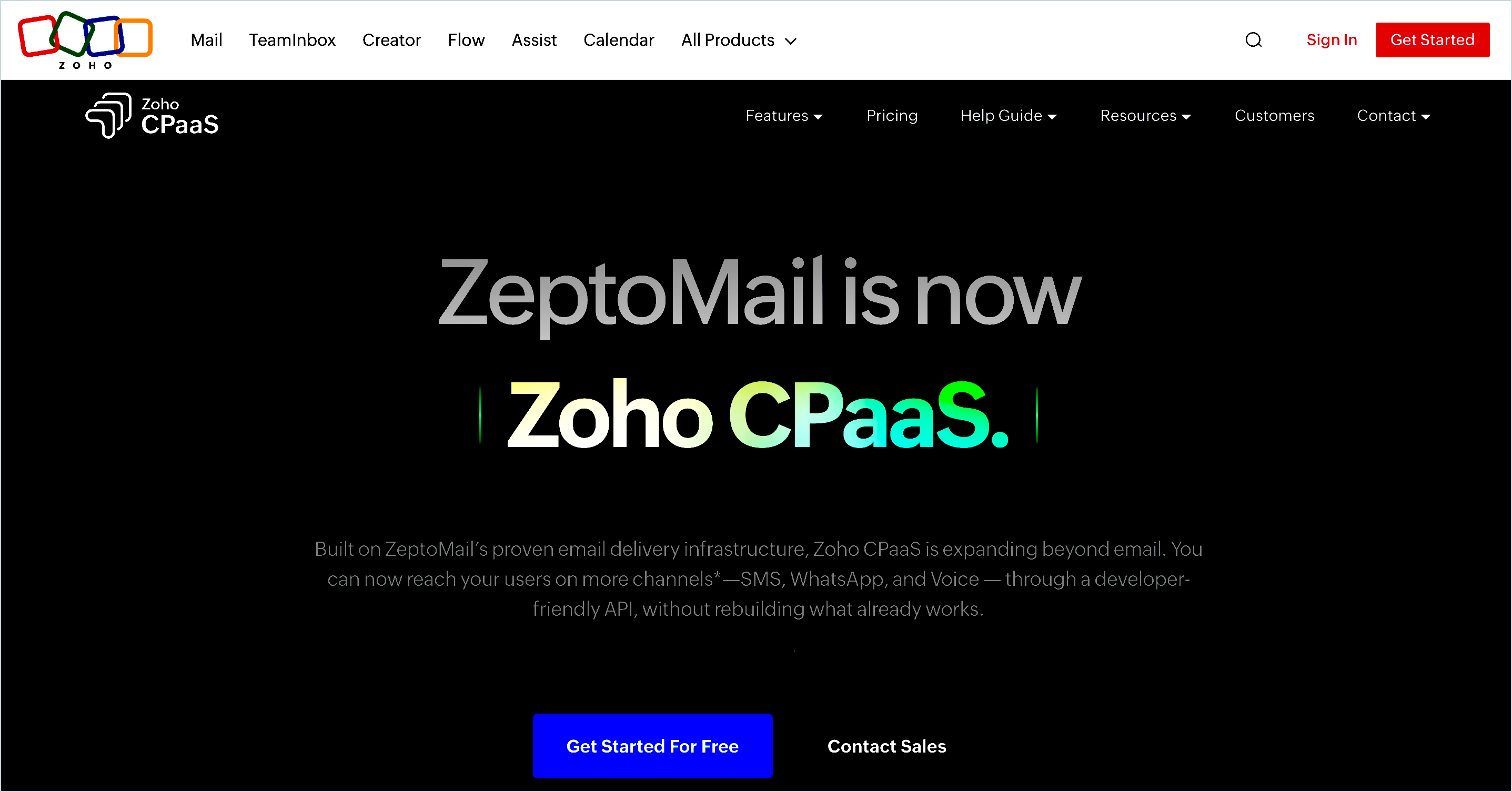 Get started with Zoho CPaaS Get started with Zoho CPaaS